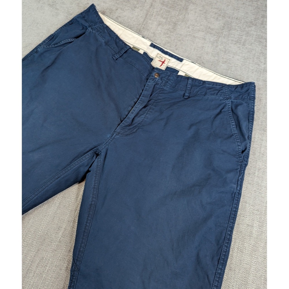 Relwen Pants Mens 38x29 Navy Flyweight Chino Flat Front Casual Trousers Hiking
